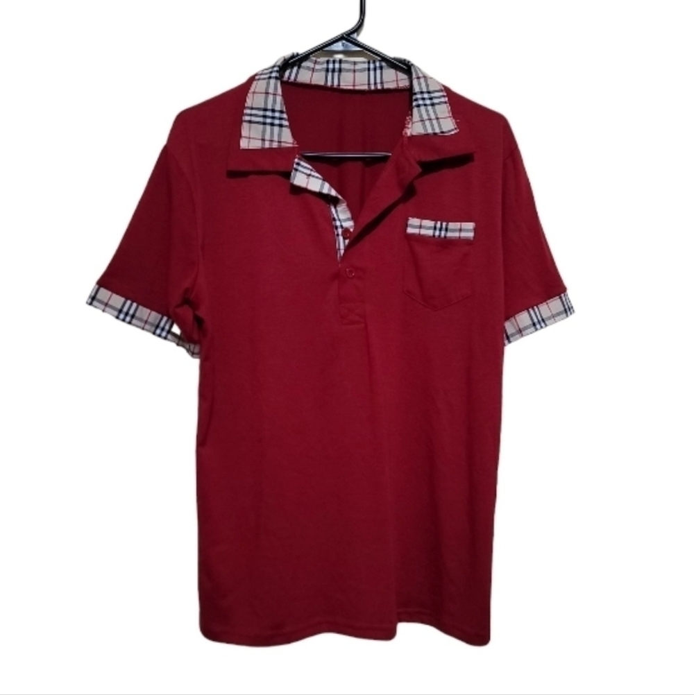 Polo Short-Sleeve Men's Red Shirt Size XLarge